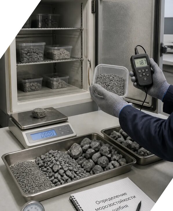 Определение морозостойкости щебня в Серпухове от 3556 р. | ЭкспертизаРоссия