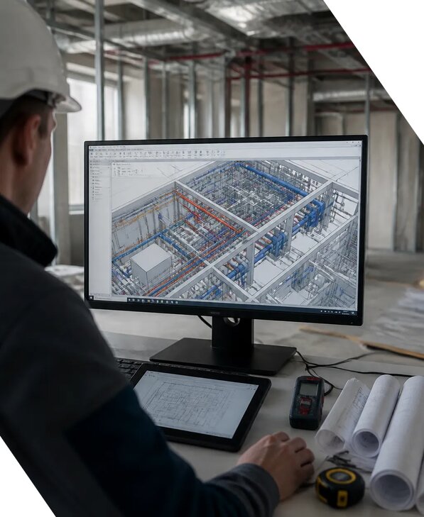 Создание BIM модели инженерных сетей для объектов в Серпухове